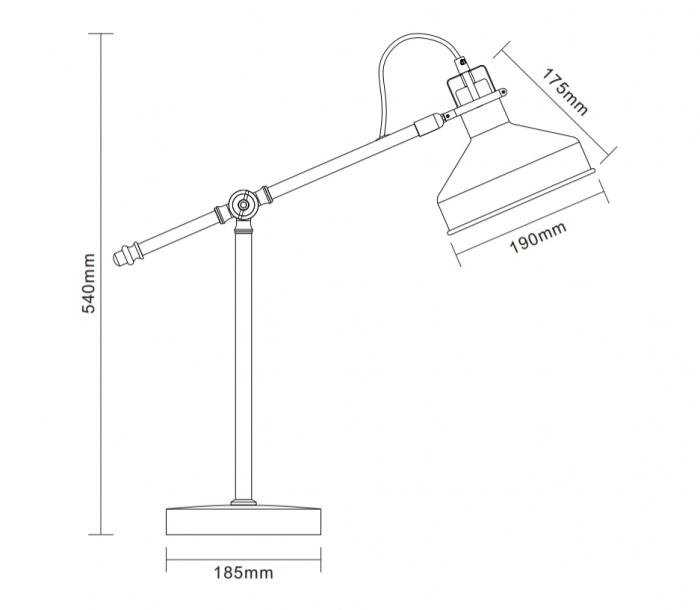 Светильник настольный Camelion KD-425 C62 чёрный + медь