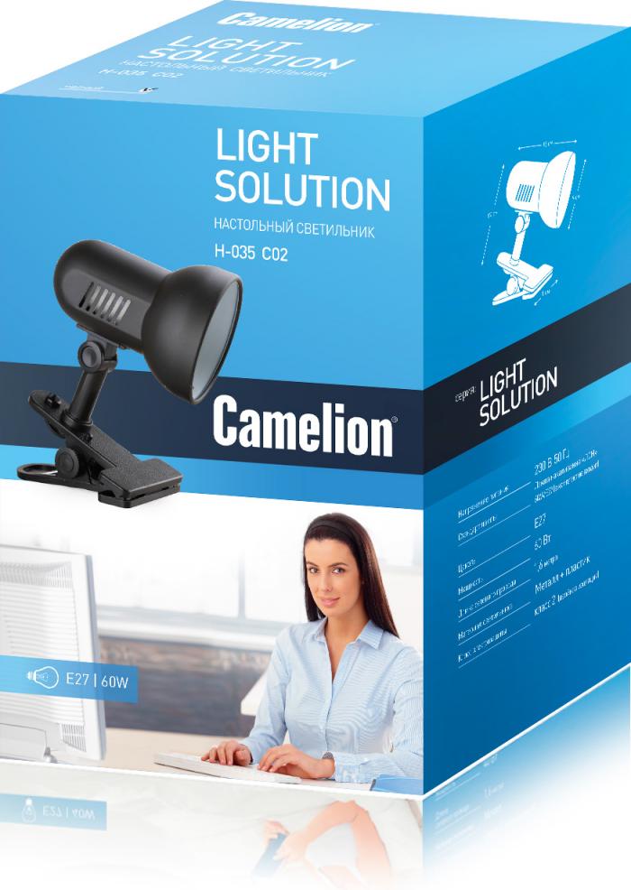 Светильник настольный Camelion H-035 С02 черный