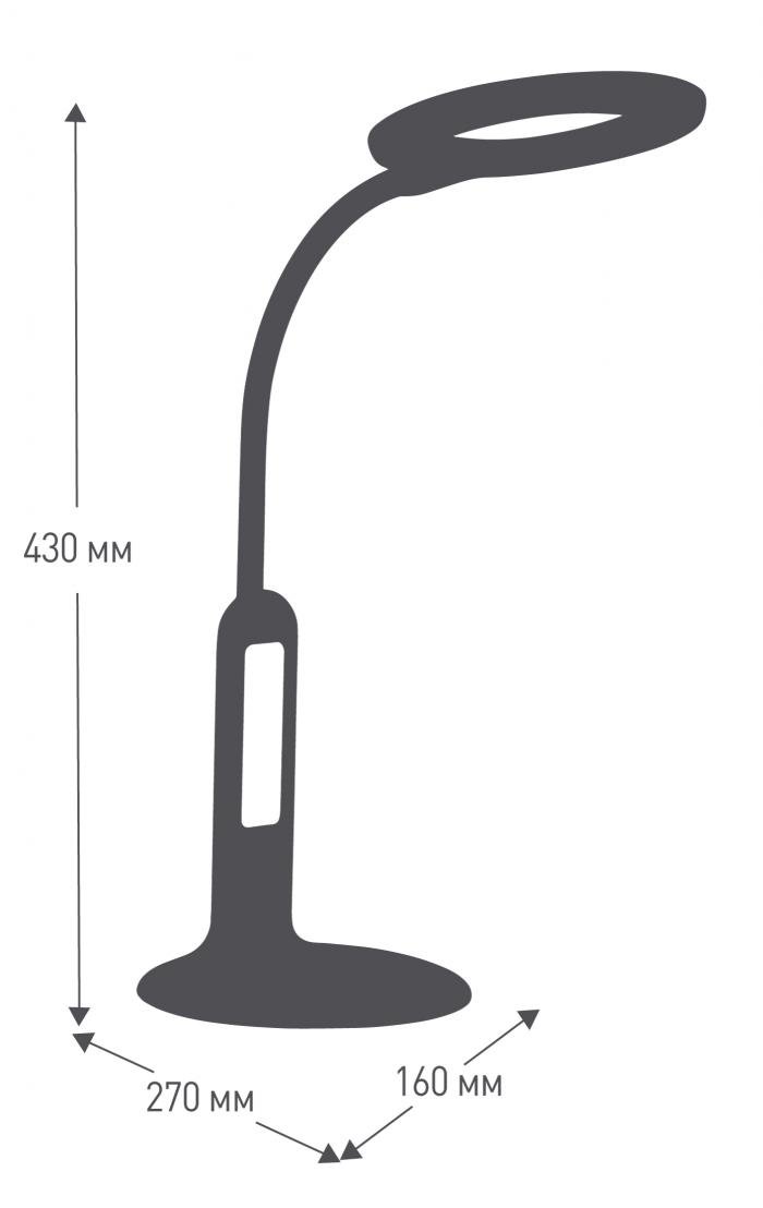 Светильник настольный Camelion KD-823 C02 чёрный LED