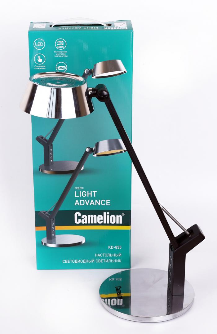 Светильник настольный Camelion KD-835 C03 серебро LED