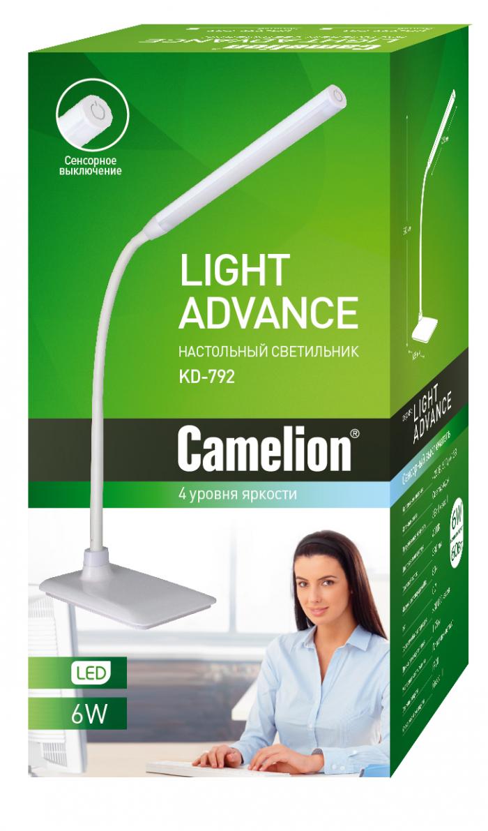 Светильник настольный Camelion KD-792 C01 белый LED