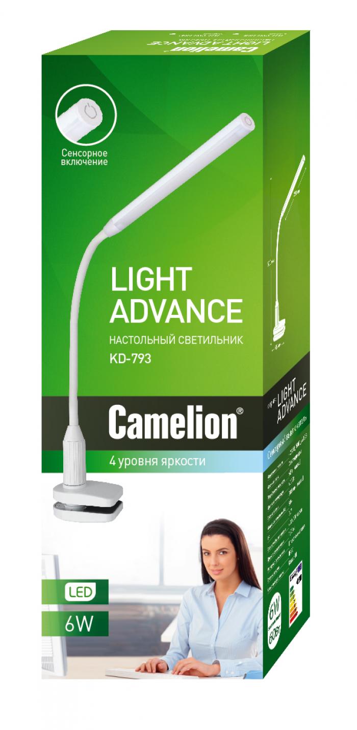 Светильник настольный Camelion KD-793 C01 белый LED