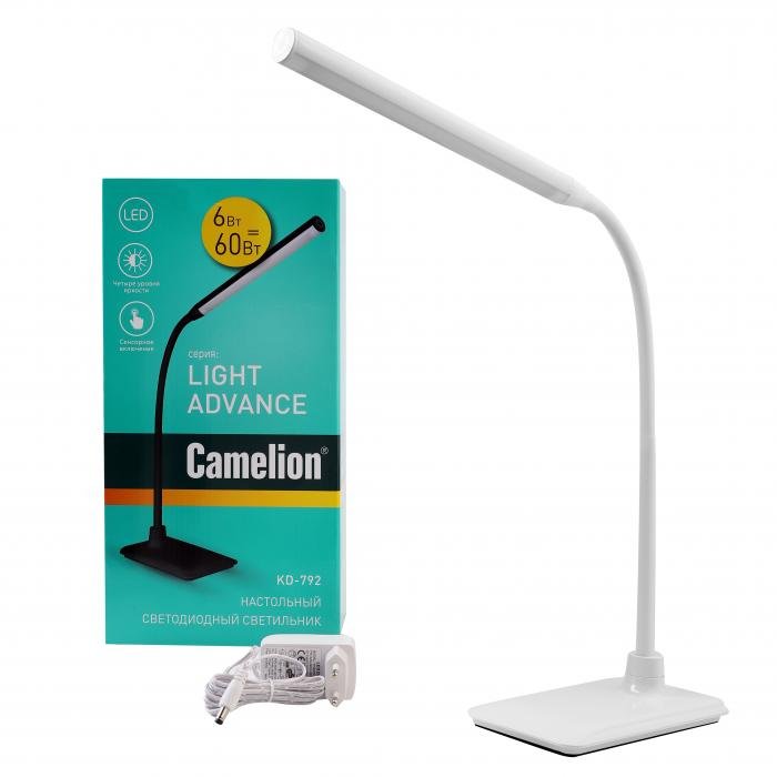 Светильник настольный Camelion KD-792 C01 белый LED