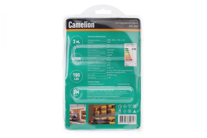 Светодиодная лента Camelion DSL-008 3м 2835-60D IP20 4000K