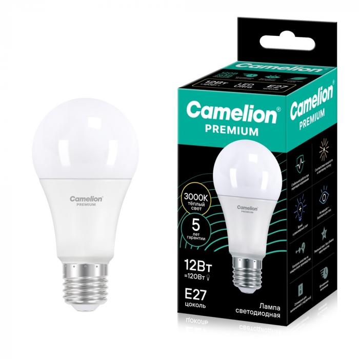 Светодиодная лампа Camelion Premium ЛОН Е27 12Вт 3000К