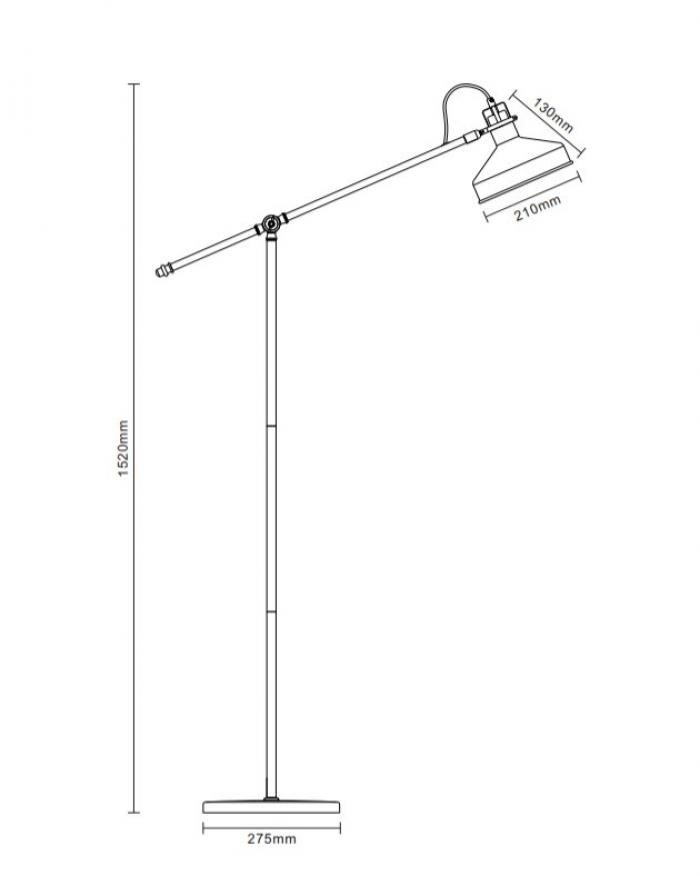 Светильник напольный Camelion KD-425F C71 Белый + хром