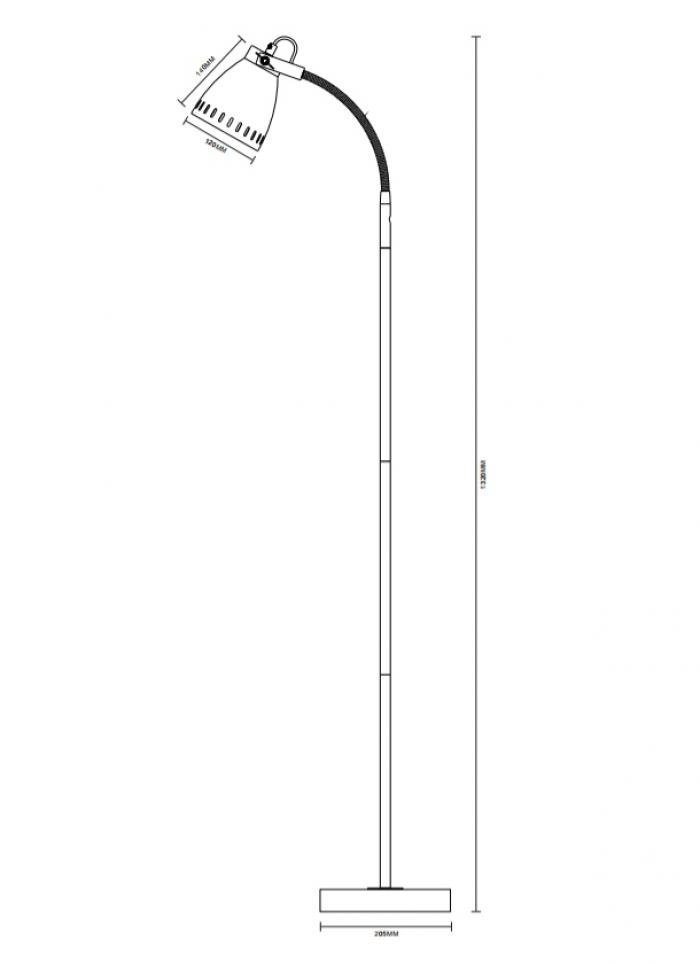 Светильник напольный Camelion KD-428F C08 Cерый